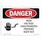 Signmission OSHA Danger Sign, 3.5" Height, 5" Width, High Voltage Unauthorized Persons Keep Out, Landscape OS-DS-D-35-L-1349 - alternate 1